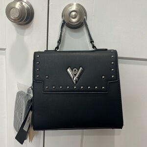 Valentino Orlandi Gunmetal Two Way Bag with Wallet